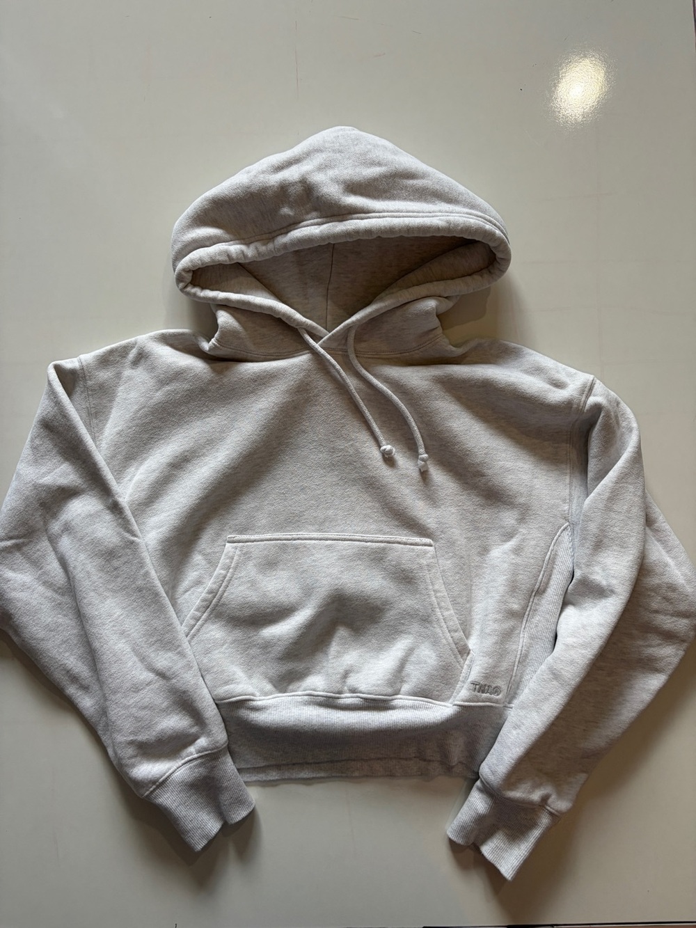 TNA sweatfleece cozy fleece boyfriend fit gray hoodie sweatshirt women’s xxs